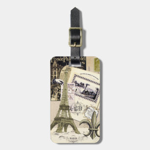Luggage Tag..Vintage Everything Paris Tag