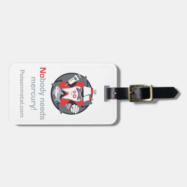 Luggage Tag w/ leather strap (Front Horizontal)