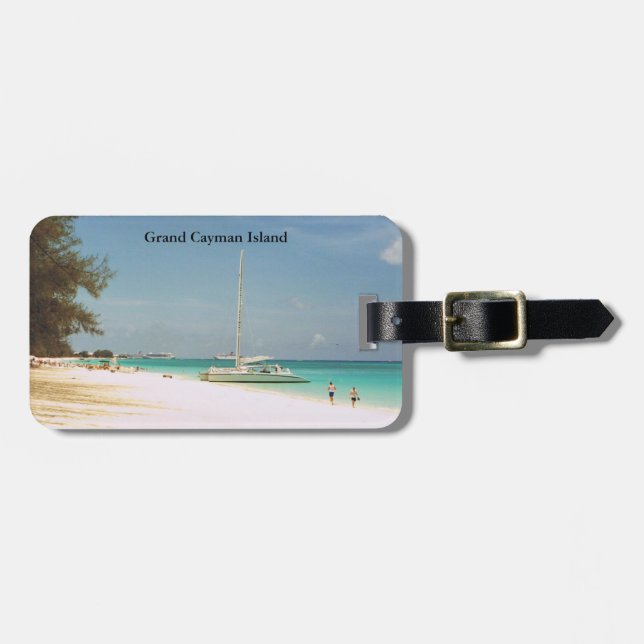 Luggage Tag with Beach Scene (Front Horizontal)