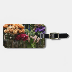 Luggage Tag with Beautiful Flower Shop Blooms
