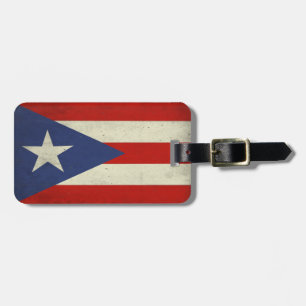 Luggage Tag with Cool Flag from Puerto Rico