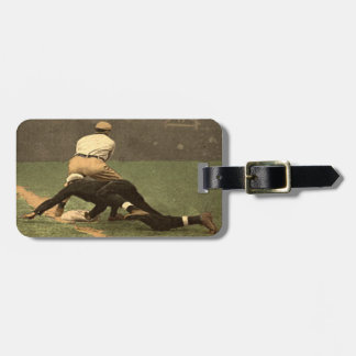 Luggage Tag with Cool Vintage Baseball Print