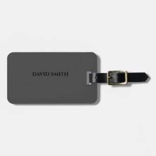 Luggage tag with customized name.