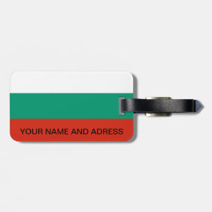 Luggage Tag with Flag of  Bulgaria