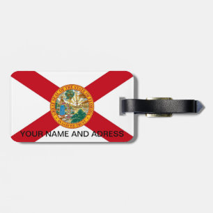 Luggage Tag with Flag of Florida, USA