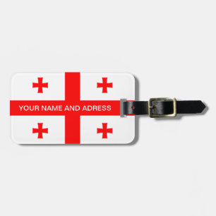 Luggage Tag with Flag of Georgia