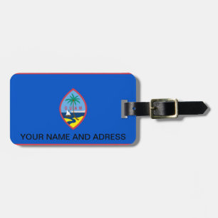 Luggage Tag with Flag of Guam, USA