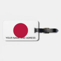 Luggage Tag with Flag of Japan
