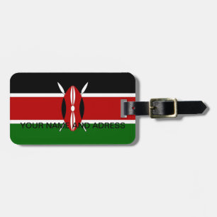 Luggage Tag with Flag of Kenya