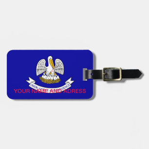 Luggage Tag with Flag of Louisiana, USA