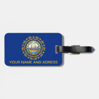 Luggage Tag with Flag of New Hampshire, USA