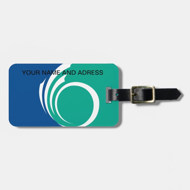 Luggage Tag with Flag of Ottawa, Canada (Front Horizontal)