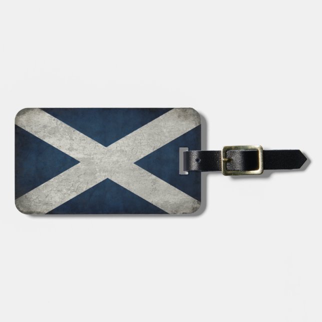 Luggage Tag with Flag of Scotland (Front Horizontal)