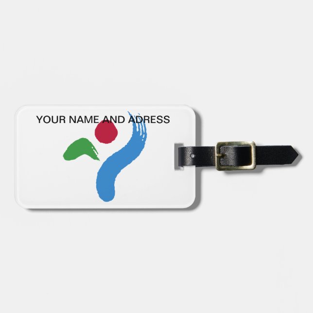 Luggage Tag with Flag of Seoul (Front Horizontal)