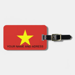 Luggage Tag with Flag of Vietnam