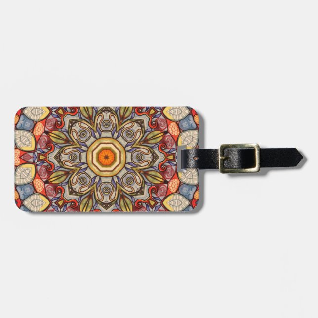 Luggage Tag with Leather Strap (Front Horizontal)