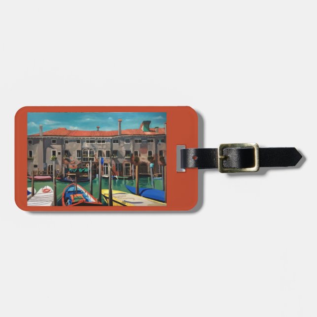 Luggage tag with scene of Venice (Front Horizontal)