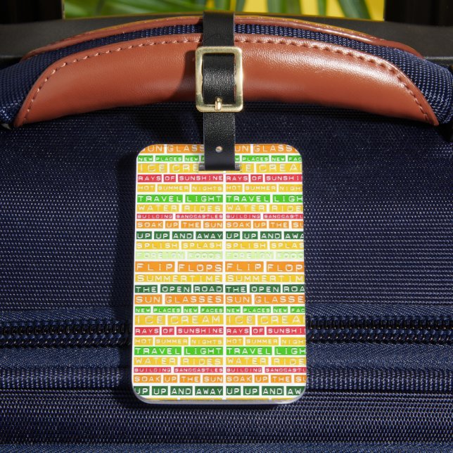 Luggage Travel Quotes Tag (Front Insitu 2)