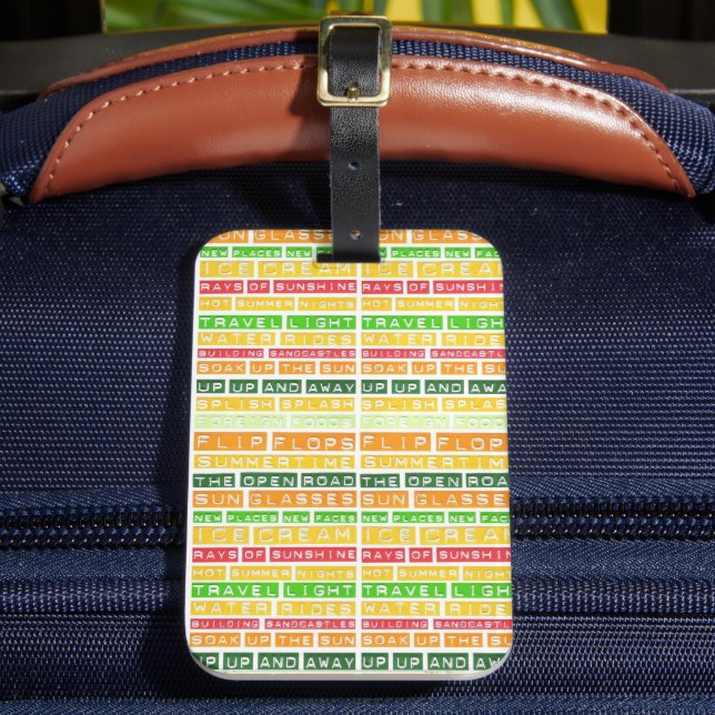 Luggage Travel Quotes Tag (Front Insitu 2)