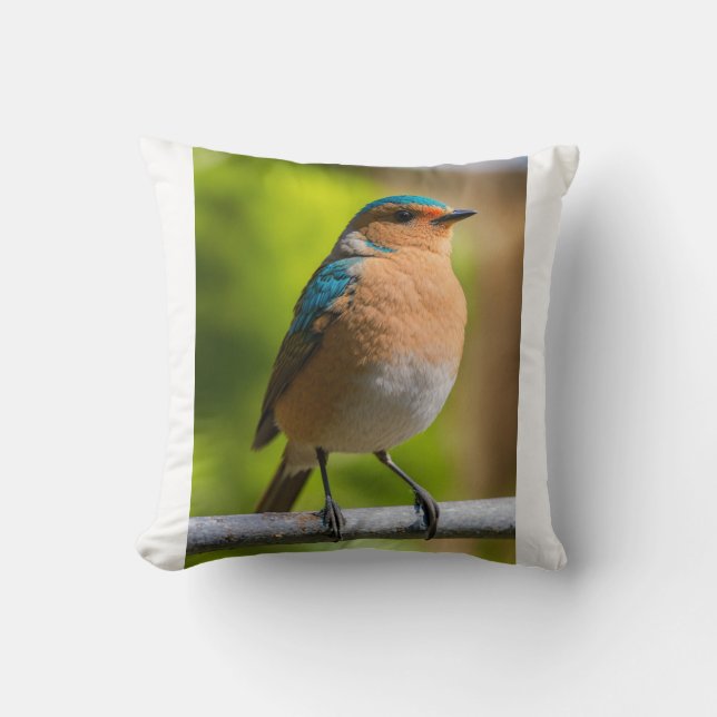 Luh Fit Bird Throw Pillow (Front)