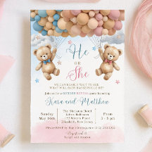 Lui ou Elle Porte Invitation Baby shower, Nous Pou