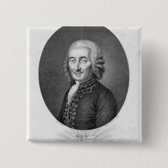Luigi Boccherini 2 Inch Square Button (Front)