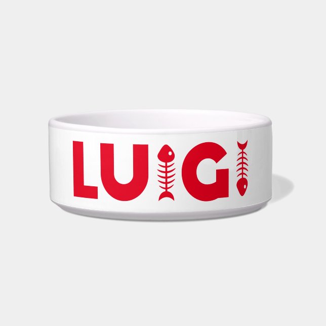 Luigi Cat Bowl (Front)