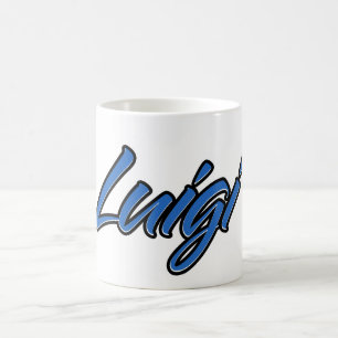 Luigi First name name blue cup coffee cup