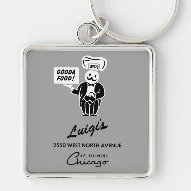 Luigi's Restaurant, Chicago, IL Keychain (Front)
