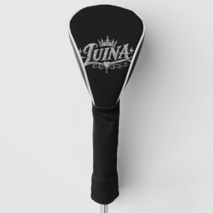 LUINA Luxury Diamond Crown Custom Name Gift Golf Head Cover