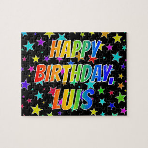 "LUIS" First Name, Fun "HAPPY BIRTHDAY" Jigsaw Puzzle