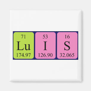 Luis periodic table name magnet