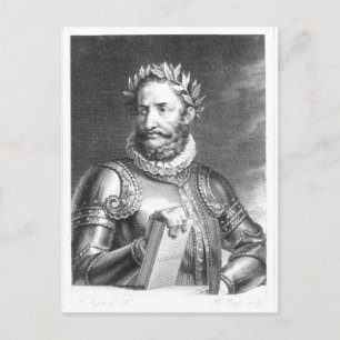 Luiz Vaz de Camoes engraved by B. Roger Postcard