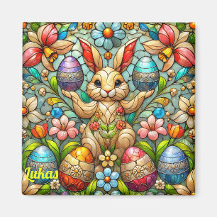 LUKAS ~ Easter Bunny and Eggs ~  Magnet