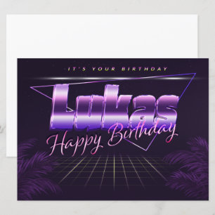 Luka's name first name pura retro card birthday