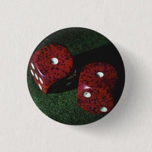 Lukcy Dice 1 Inch Round Button