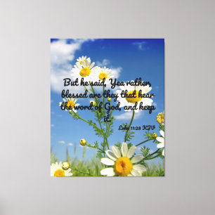 Luke 11:28 Bible Verse KJV Pic Wall Art