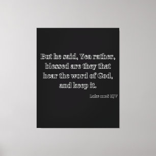 Luke 11:28 Bible Verse KJV Wall Art
