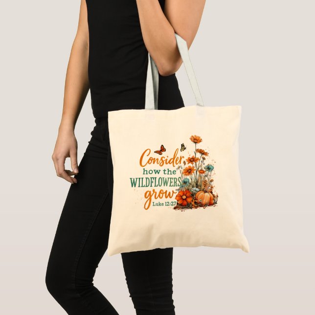 Luke 12:27  tote bag (Front (Product))