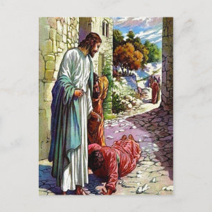 Luke 17:11-19 Ten Lepers Cleansed postcard