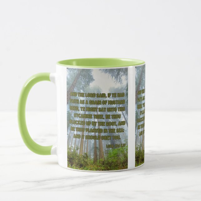 Luke 17:6 KJV Bible Scripture Pic Two-Tone Mug (Left)