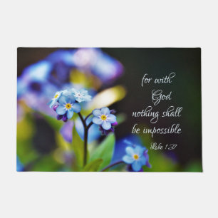 Luke 1:37 For with God nothing shall be impossible Doormat
