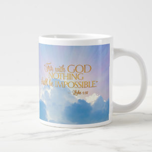 Luke 1:37 With God Nothing Impossible 20 Oz Mug