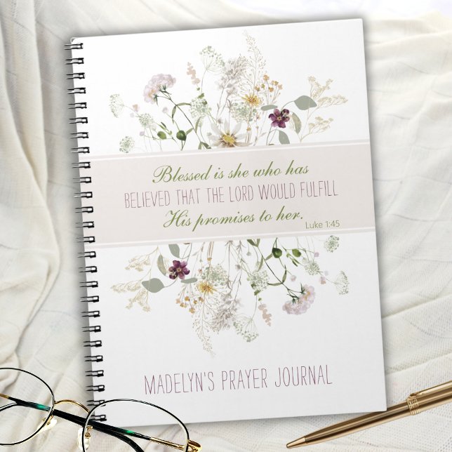 Luke 1:45 Blessed is She Wildflower Prayer Journal (Creator Uploaded)