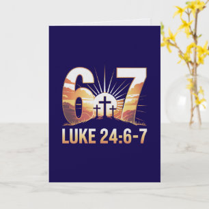 Luke 24:6-7 Easter Car Risen Saviour Scripture Card