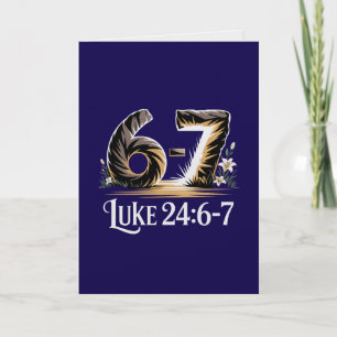 Luke 24 6-7 Easter Card He Is Risen Scripture