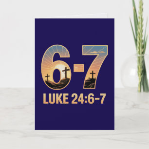 Luke 24 6-7 Easter Card Risen Saviour Scripture