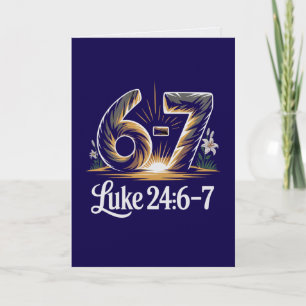 Luke 24:6-7 Easter Card Risen Saviour Scripture