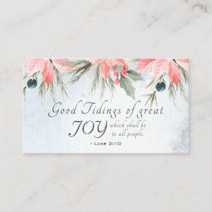 Luke 2:10 Good tidings of great joy, Christmas Business Card