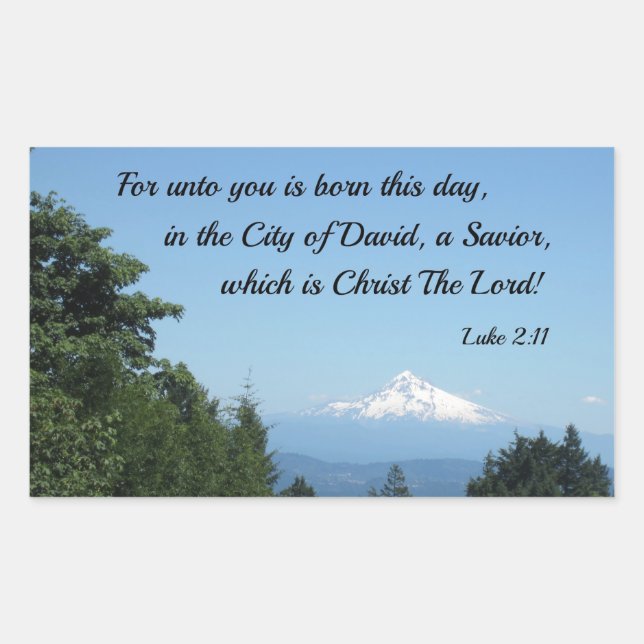 Luke 2:11 For unto you is born this day... Sticker (Front)